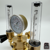 dual flow meter regulator