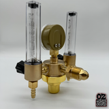 dual flow meter regulator